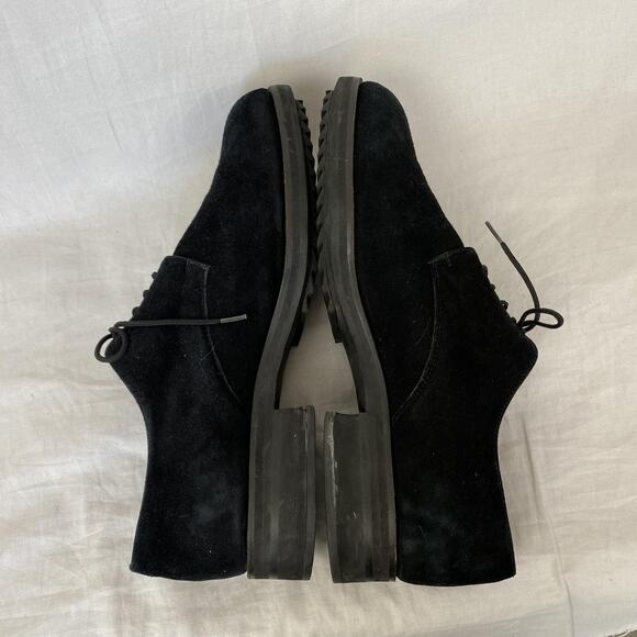 Cole Haan Shoes Mens 11 B Black Suede Derby Lace Up Dress F2183 Made in Brazil - Picture 7 of 13